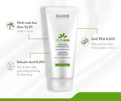 Sữa rửa mặt BABE Stop AKN Purifying Cleansing Gel cho da dầu mụn