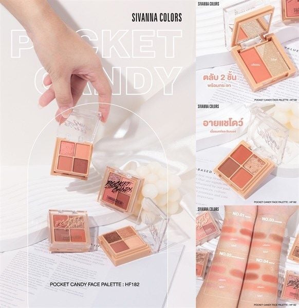Bảng Phấn Mắt 4 Ô Sivanna Color Pocket Candy Face Palette