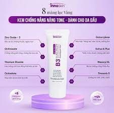 Kem Chống Nắng nâng tone Innoskin B3 tím Suncream SPF50+ PA++++ 50ml