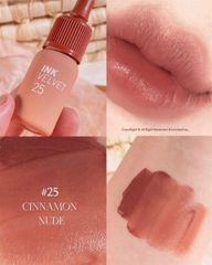 Son kem lì Peripera Ink Velvet 25 cinnamon nude