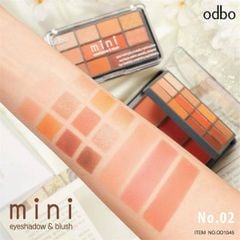 Bảng phấn mắt 12ô kèm má hồng Odbo mini eyeshadow & blush