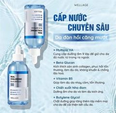 Serum cấp nước phục hồi da WELLAGE Real Hyaluronic Blue Ampoule