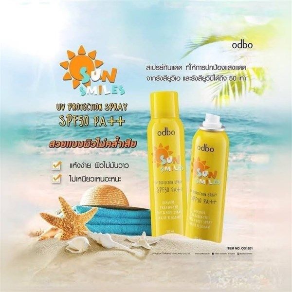 XỊt chống nắng nâng tone ODBO SUN SMILE CHAI 100ML