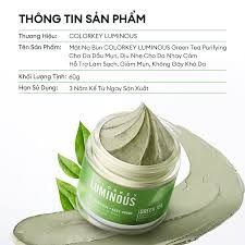 Mặt Nạ Bùn COLORKEY LUMINOUS Green Tea Purifying Da Dầu Mụn