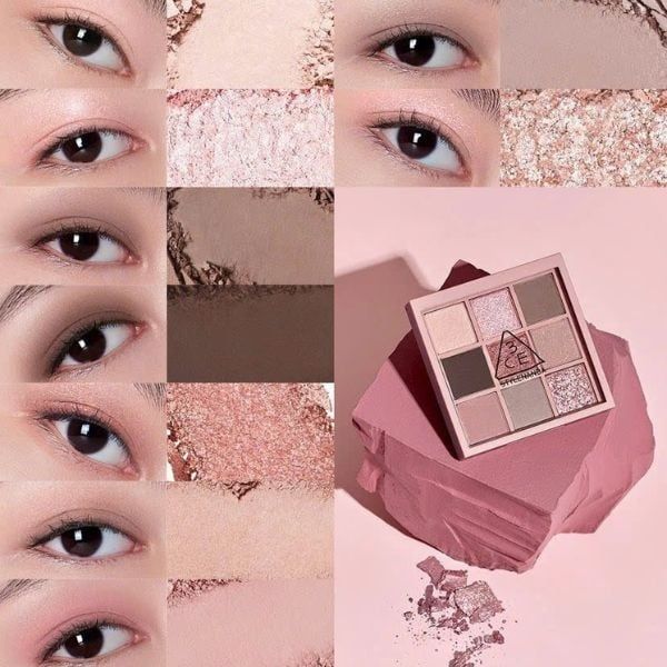 BẢNG PHẤN MẮT 3CE 9 Ô MULTI MULTI EYE COLOR PALETTE #knotted pink