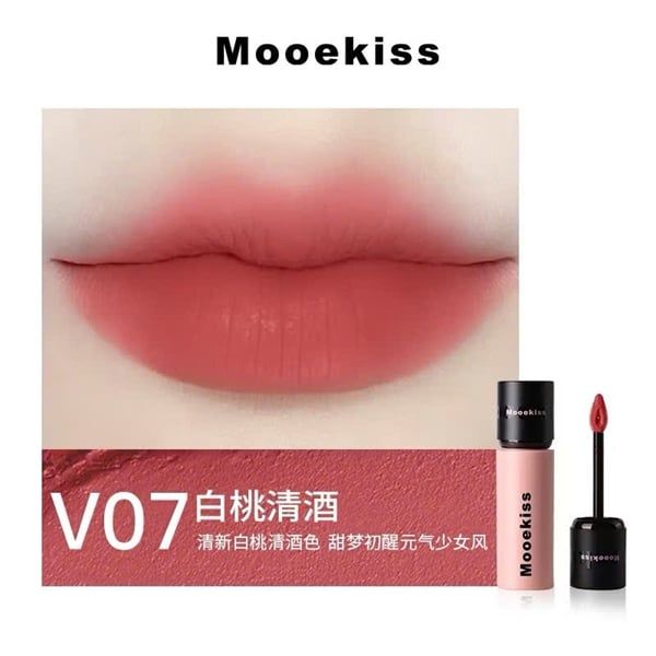 Son Môi Mooekiss velvet lip mud Chất Nhung Lì Lâu Trôi #V07
