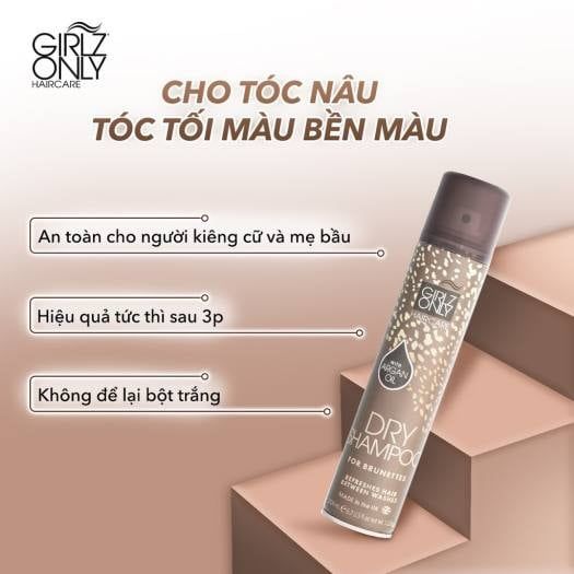 Dầu Gội Khô Girlz Only dry shampoo 100ml #nâu