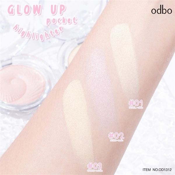 phấn bắt sáng Odbo glow up pocket highlighter #02