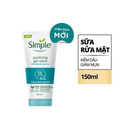 Sữa Rửa Mặt Kiềm Dầu Ngừa Mụn Simple Purifying Gel Wash 150Ml