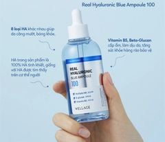Serum cấp nước phục hồi da WELLAGE Real Hyaluronic Blue Ampoule