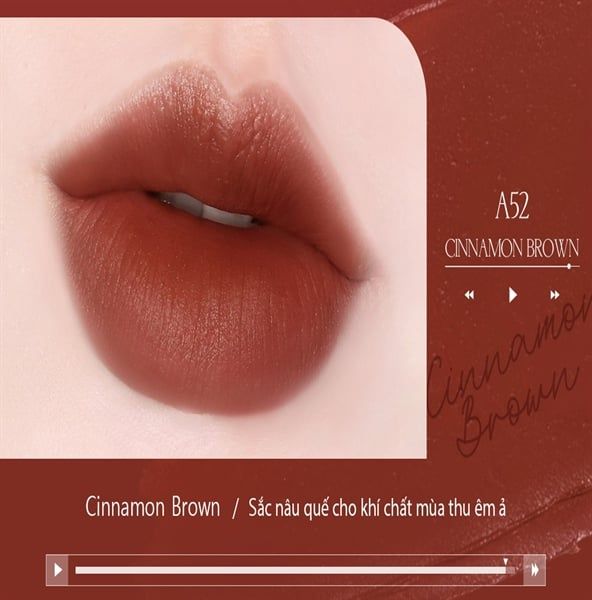 Son Kem Lì Black Rouge A52 cinamon brown - đỏ nâu 4.5ml