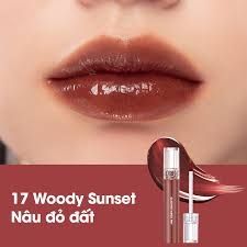 Son tint bóng ROMAND GLASTING water tint #17 woody sunset nâu đất