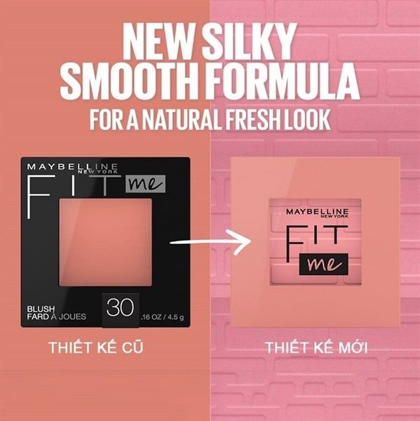 Má Hồng Dạng Nén Mịn Lì Maybelline Fit Me Mono Blush #30 Fierce