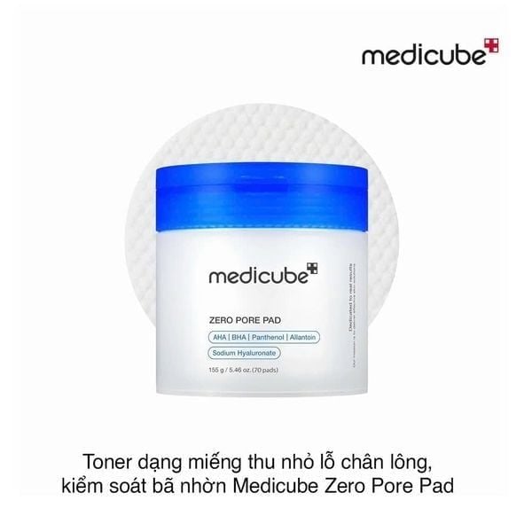 Toner pad thu nhỏ Lỗ Chân Lông Medicube zero pore pad 70 miếng