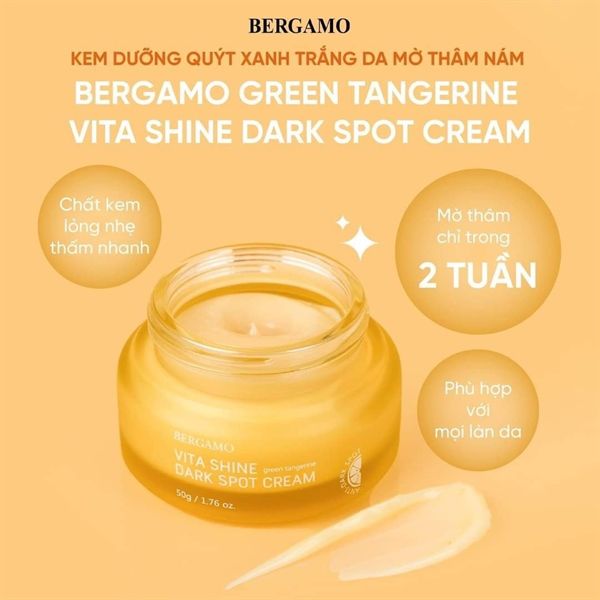 Kem dưỡng trắng sáng da Bergamo vita shine