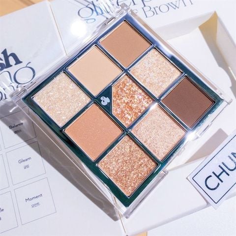 Bảng mắt 9 ô Unleashia glitterpedia eye pallete #02 all of brown