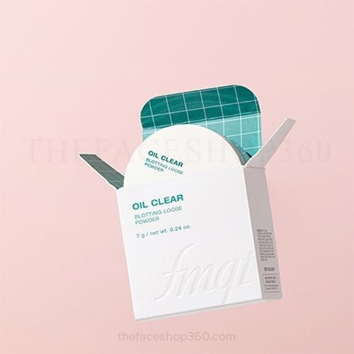Phấn phủ bột trong suốt kiềm dầu Oil Clear Blotting Loose Powder fgmt The Face Shop