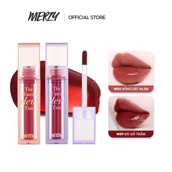 Son Tint Lì, Lâu Trôi Cho Đôi Môi Ẩm Mịn Merzy The Watery Dew Tint 4g