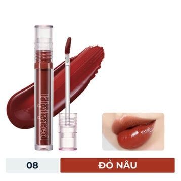 Son Tint Lilybyred Glassy Layer Fixing M08 Burnt Brick - Đỏ Nâu