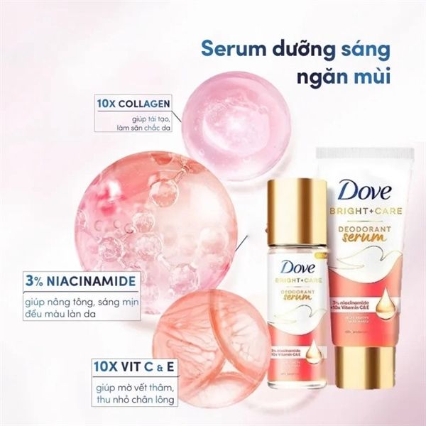 lăn khử Mùi Dove serum Giúp Da Sáng Mịn Đều Màu 40ml