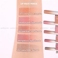 Chì kẻ viền môi nhung lì Romand lip matte pencil #03 cam nâu nude