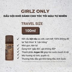 Dầu Gội Khô Girlz Only dry shampoo 100ml #nâu