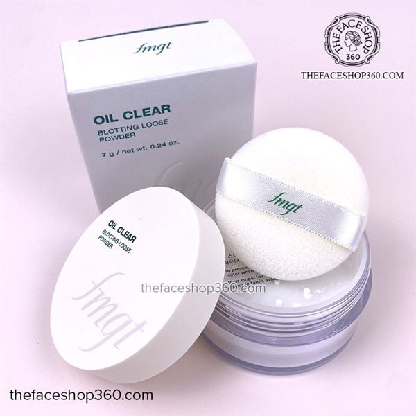 Phấn phủ bột trong suốt kiềm dầu Oil Clear Blotting Loose Powder fgmt The Face Shop