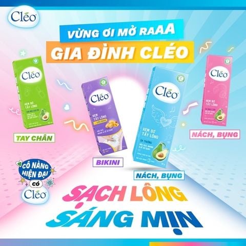 Kem Tẩy Lông Cléo Hair Removal Cream Bikini #tím