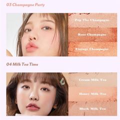Phấn Má Hồng 3 Ô Màu I'm meme Afternoon Tea Blusher Palette #03-champagne party