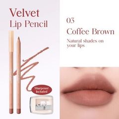 CHÌ KẺ VIỀN MÔI CLIO VELVET LIP PENCIL #03 coffe brown nâu trà