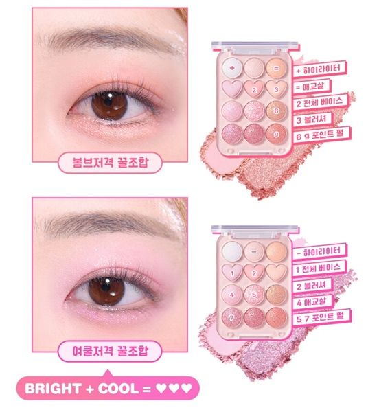 phấn mắt color gram 9ô pint point #03 tím pastels