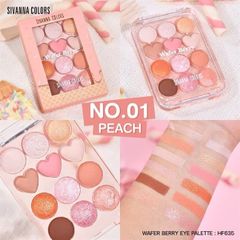 Bảng Phấn Mắt 12ô Sivanna Wafer Berry Eye Palette #01