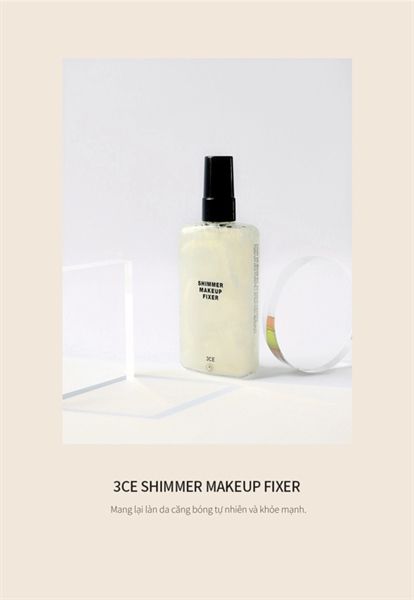 Xịt Setting 3CE Makeup Fixer Mist shimer 100ml
