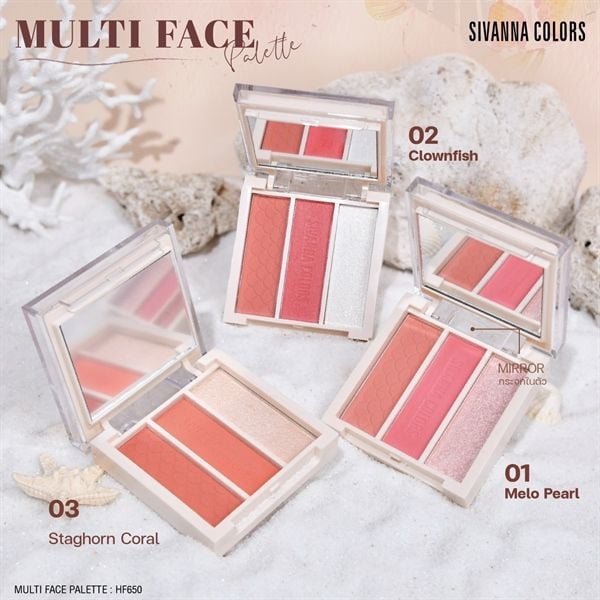Phấn mắt 12 ô Sivanna Colors Multi Face #02 clownfish