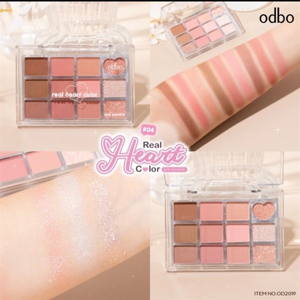 Phấn mắt má odbo real heart color 12ô #04