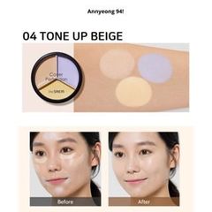 Bảng Triệt Sắc 3 ô The Saem Cover Perfection Triple Pot Concealer #04