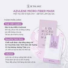 Mặt nạ vải vi sợi Be'Balance Azulene Micro Fiber Mask -tím