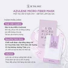Mặt nạ vải vi sợi Be'Balance Azulene Micro Fiber Mask -tím