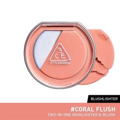 [MẪU MỚI] Phấn má hồng & Highlight 3CE Blushlighter #coral flush