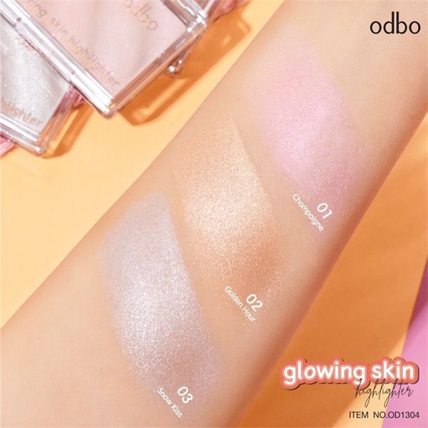 phấn bắt sáng Odbo glowing skin hightlighter #03