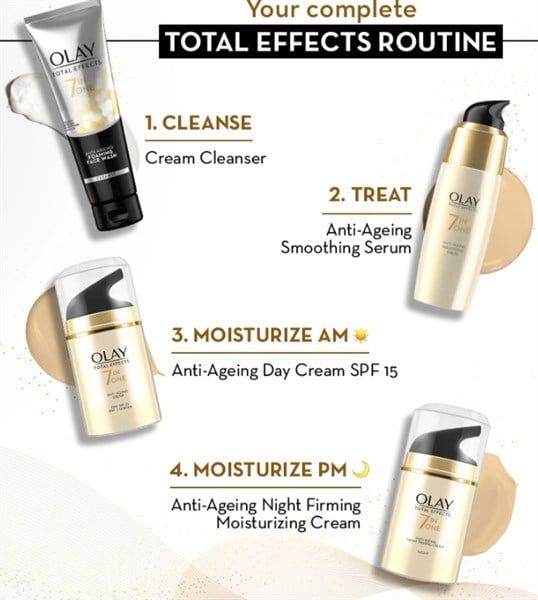 ￼Kem Dưỡng Ban Ngày Chống Lại 7 Dấu Hiệu Lão Hóa Olay Total Effects 7 in 1 Day Moisturiser SPF 15 50ml
