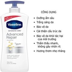 dưỡng thể VASELINE Intensive Care Advanced Repair mẫu mới 725ml