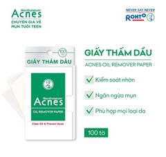 Giấy Thấm Dầu Acnes Kiểm Soát Nhờn, Ngừa Mụn 100 Tờ