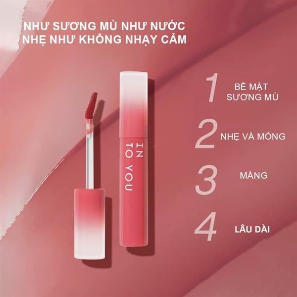 son tint lì sương mù bóng Into you watery #w06 hồng mận