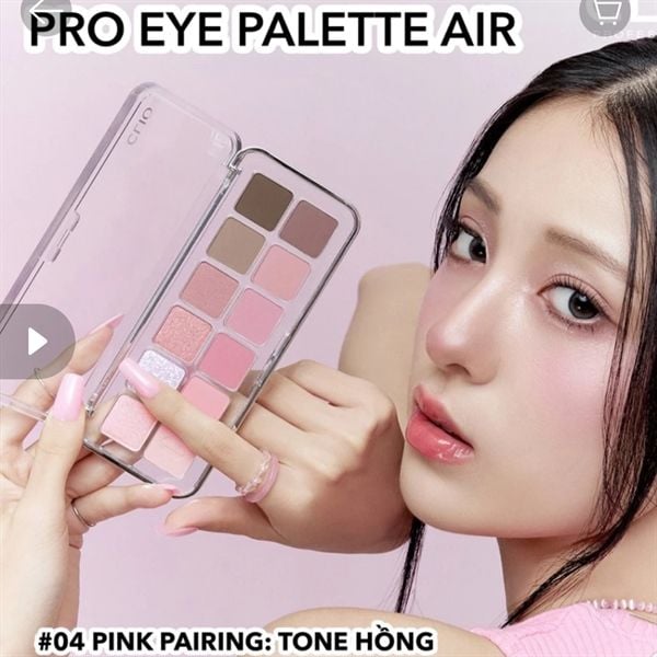 Phấn mắt 12 ô Clio pro EYE palette air -04 pink pairing