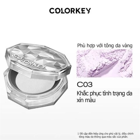 Phấn phủ bột Colorkey lasting naturally C03 tím