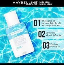 Nước Tẩy Trang Mắt Và Môi Maybelline Eye & Lip Makeup Remover 40ml