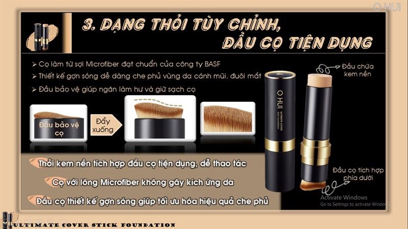 Kem Nền Dạng Thỏi Ohui Ultimate Cover Stick Foundation