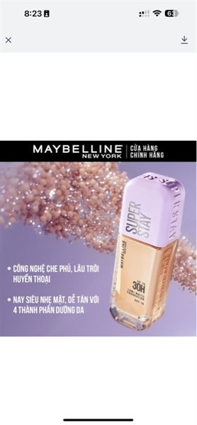 Kem Nền Maybelline Super Stay Up To 30H Lumi Matte Foundation#115