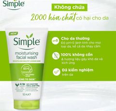 Sữa Rửa Mặt Simple Dưỡng Ẩm Cho Da Khỏe Và Mịn Màng 150ml